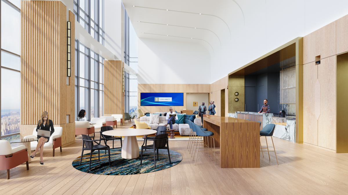 JT Magen Builds Global Headquarters for Lord Abbett & Co. natural light collaborative amenity space